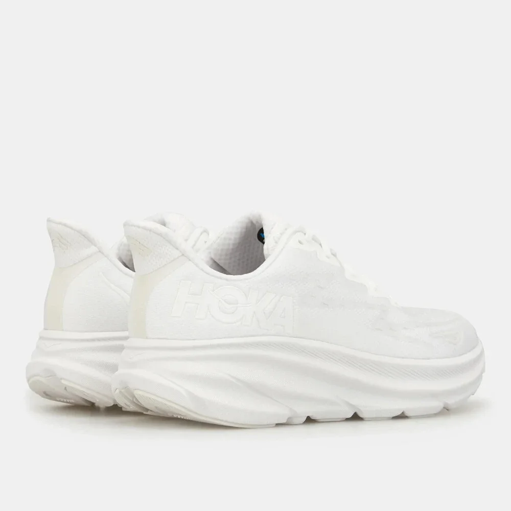 Hoka One One Clifton 9 1127895-WWH Sneakers Men 8 D White Running Shoes HTAT1736